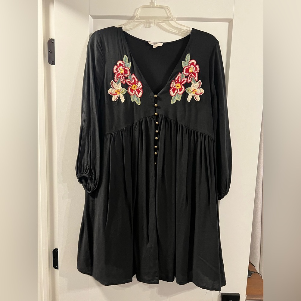 Entro Black Long Sleeve Dress